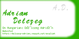 adrian delczeg business card